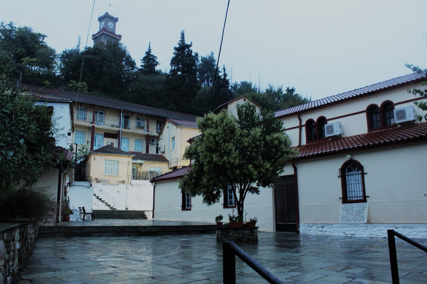 Clock tower in the old quarter of Trikala